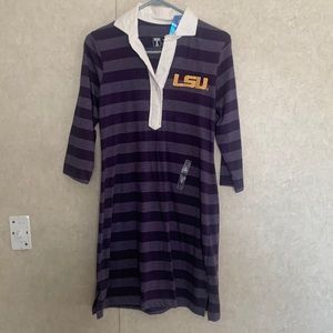 Universal Thread Purple and White Striped Dress